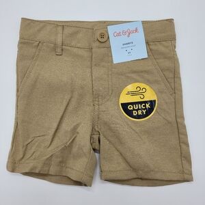 Cat & Jack Shorts Size 2T Khaki Sport Golf Uniform Adjustable Waistband NEW